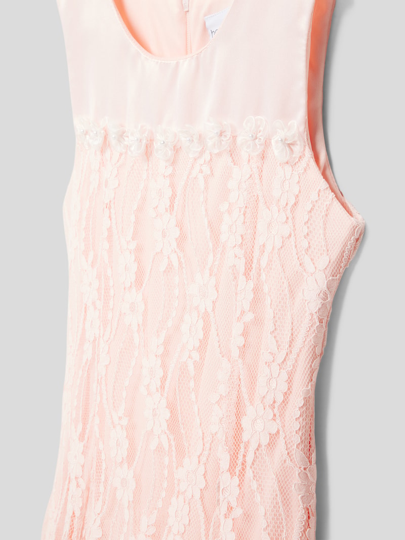 Kleid mit floraler Spitze in rosé