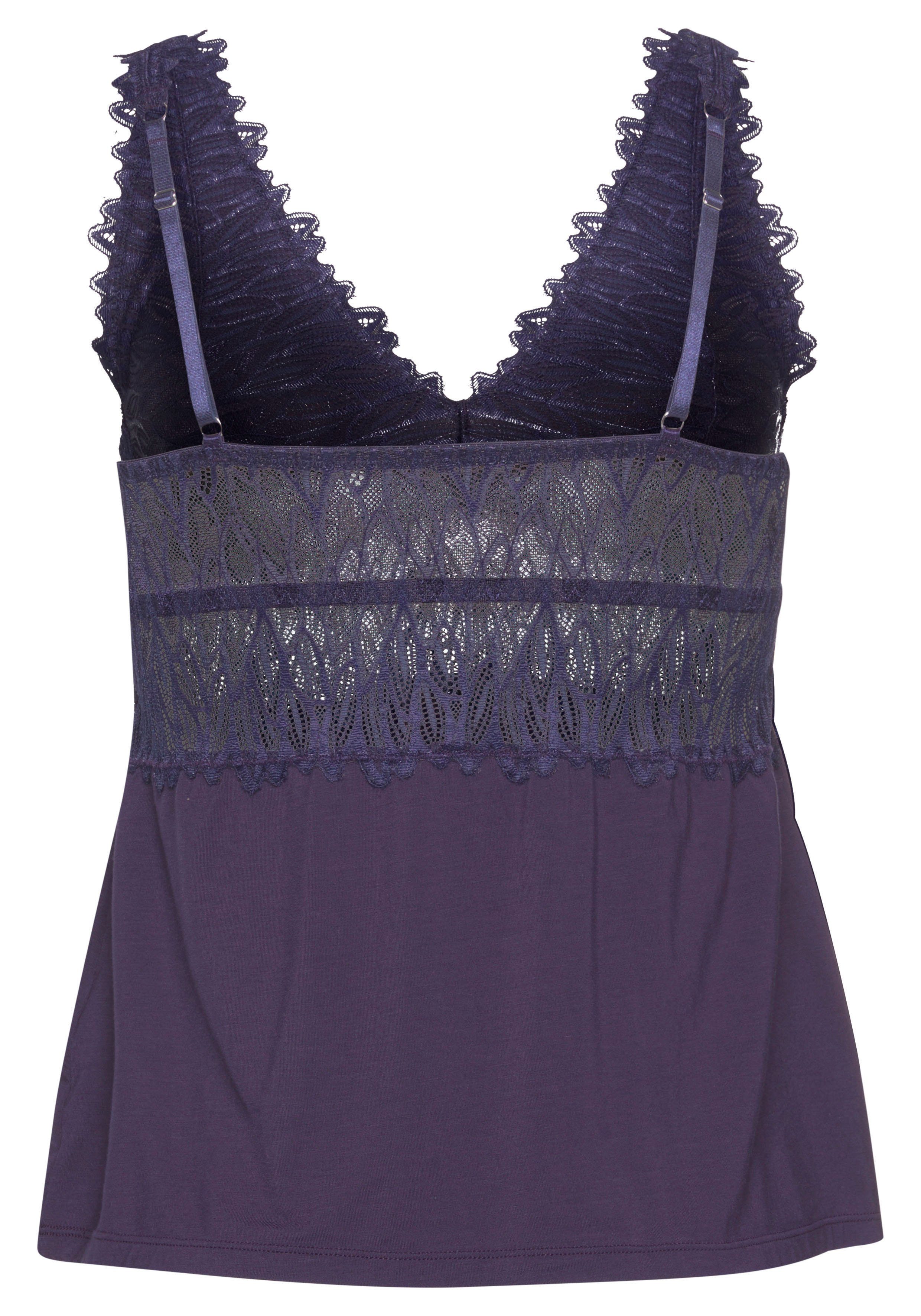 LASCANA Spitzentop mit Spitzendetails