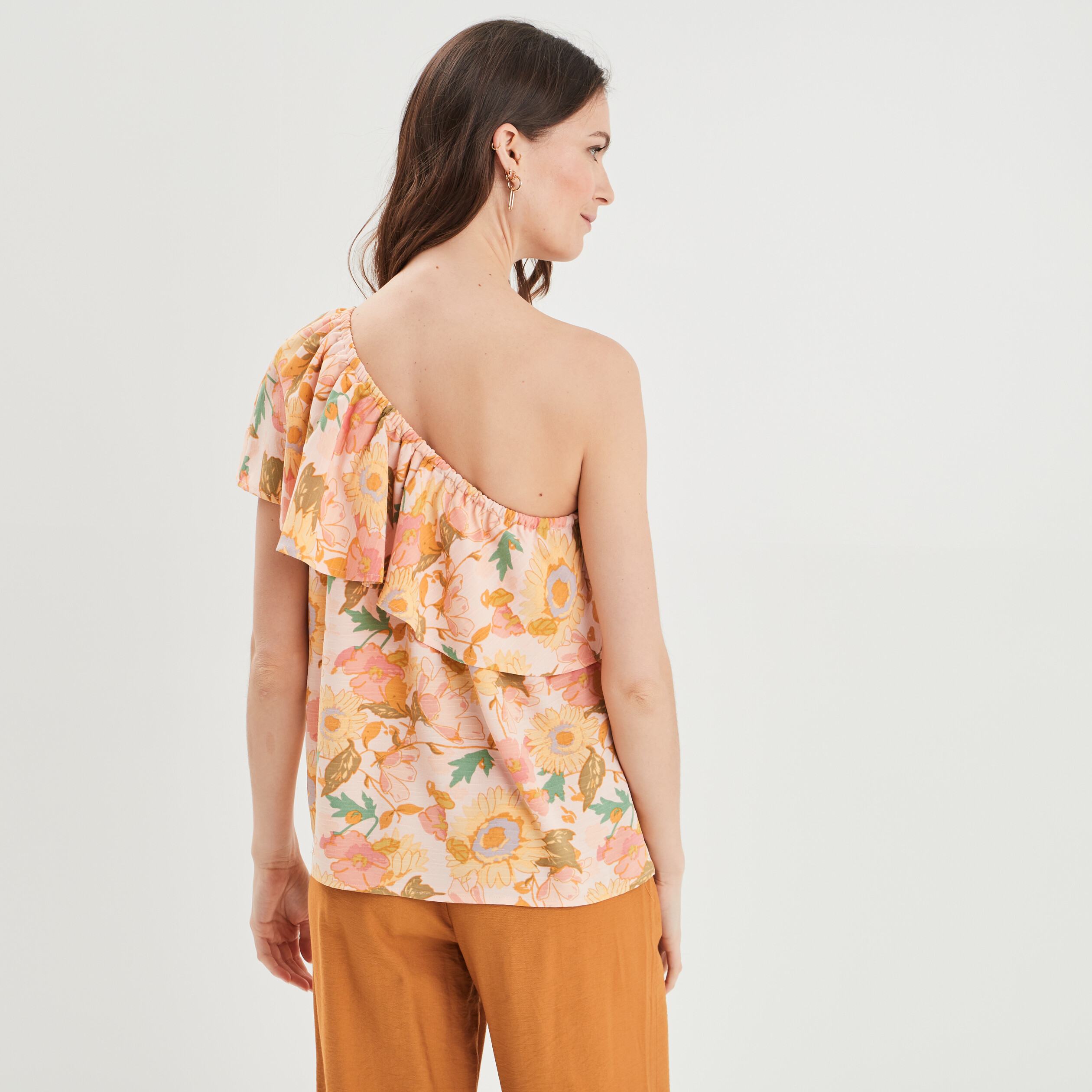 Blouse asymétrique ecru femme | La Halle