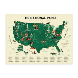 Parks Puzzles - National Parks Map (1000)