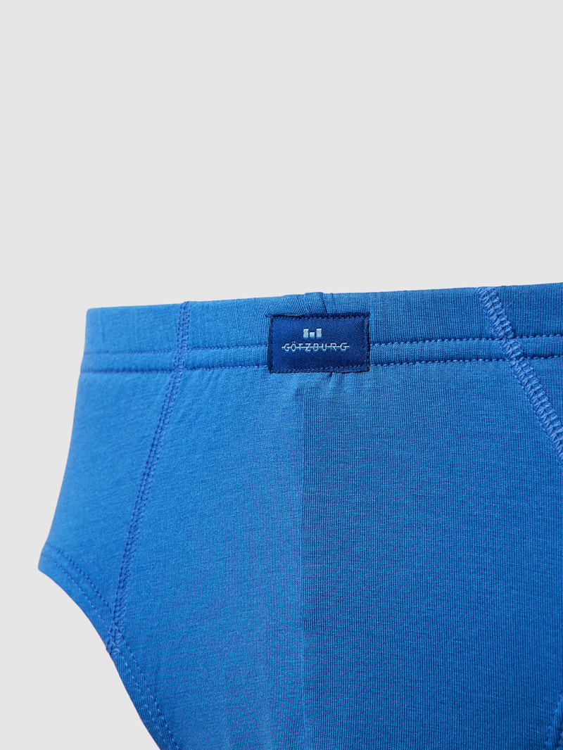 Slip mit Label-Patch Modell 'NATURE' in blau