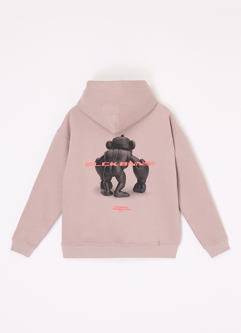 Schwarzer Bananas Convoy Hoodie mit Logo und Rückendruck