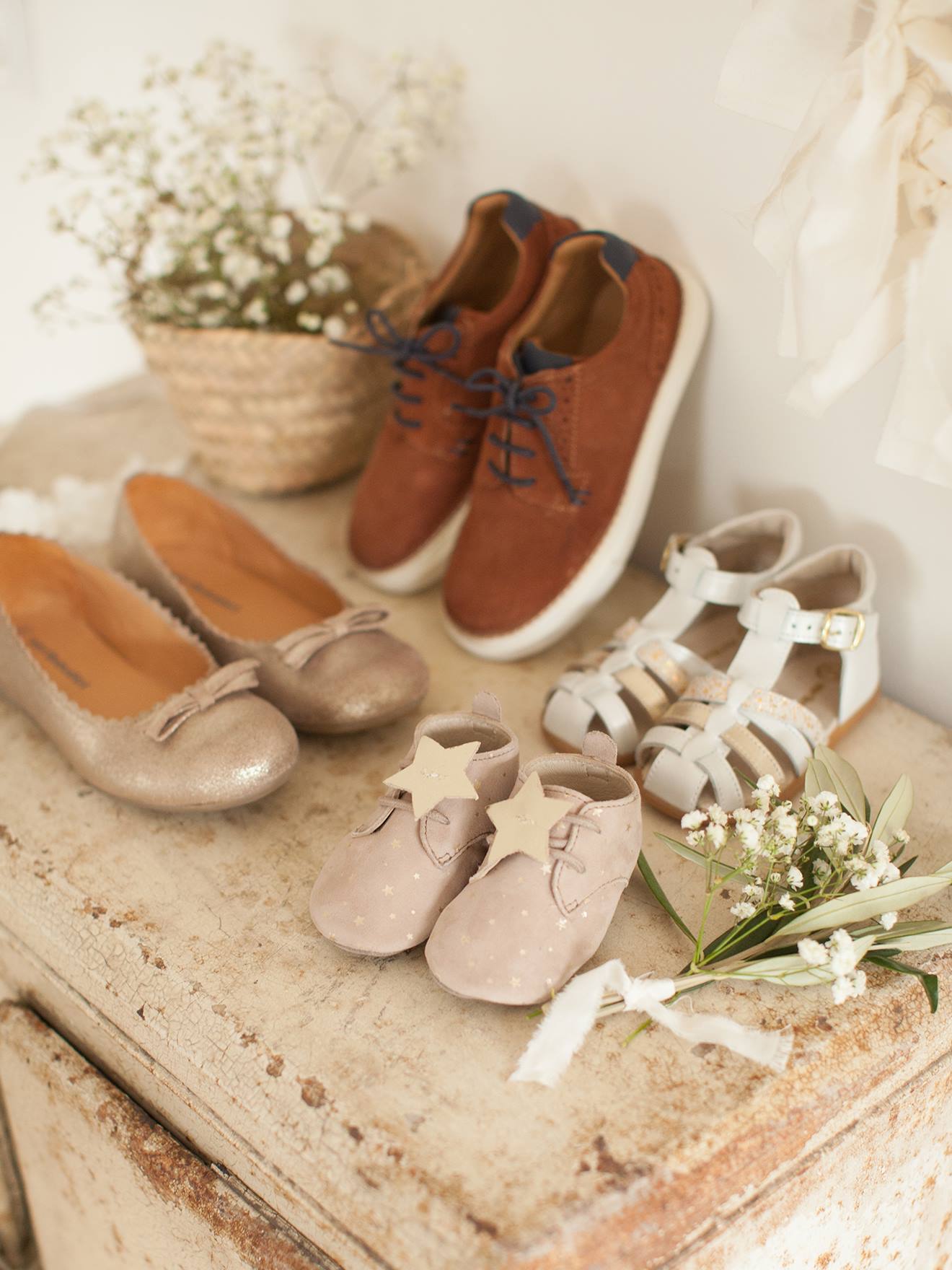 Sandales cuir bébé premiers pas bleu pâle