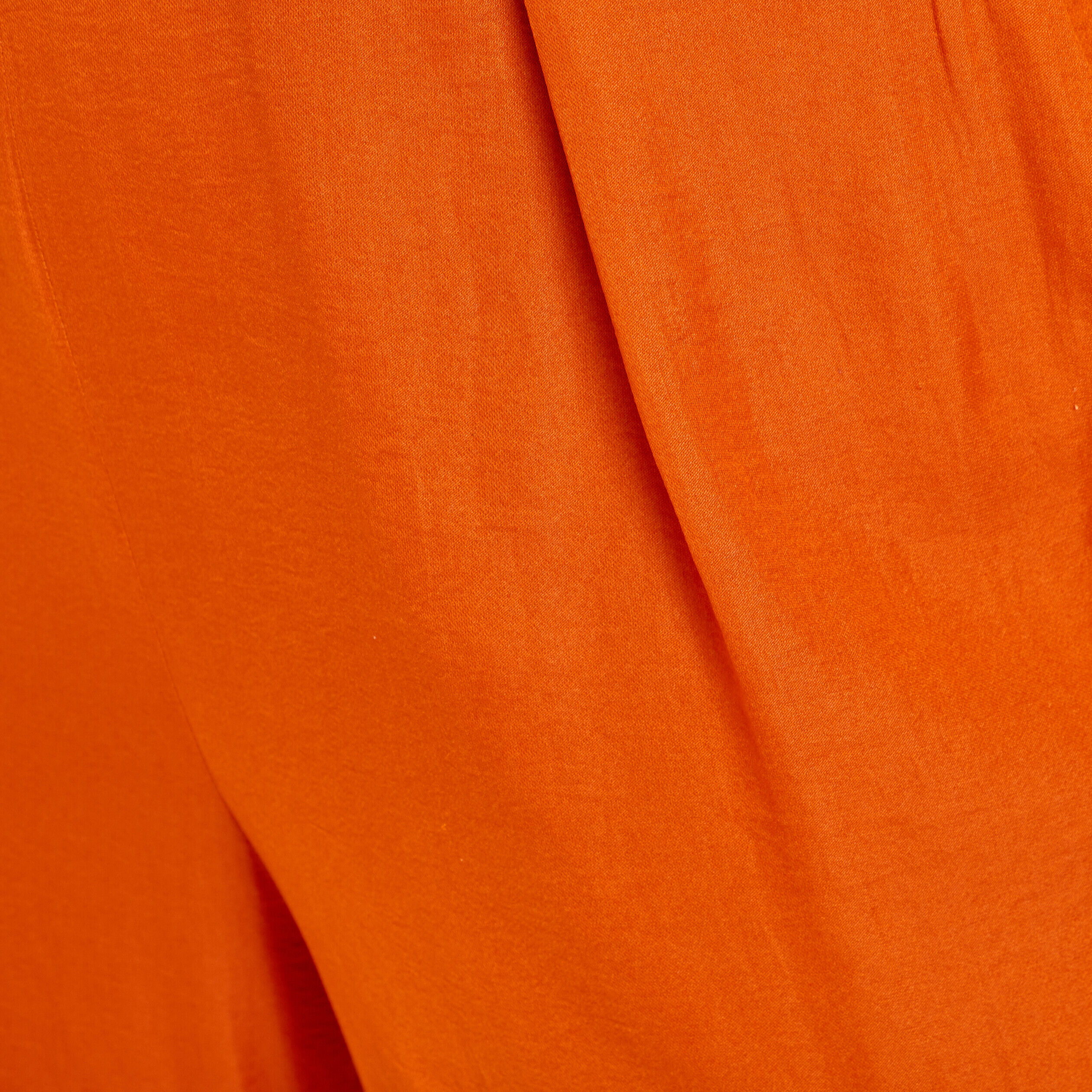 Pantalon city large satin orange femme | Cache Cache