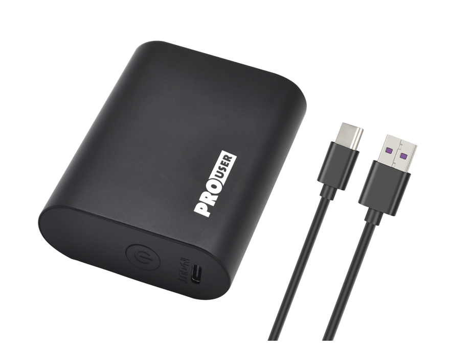 Pro-User 10.000 mAh schwarze Powerbank