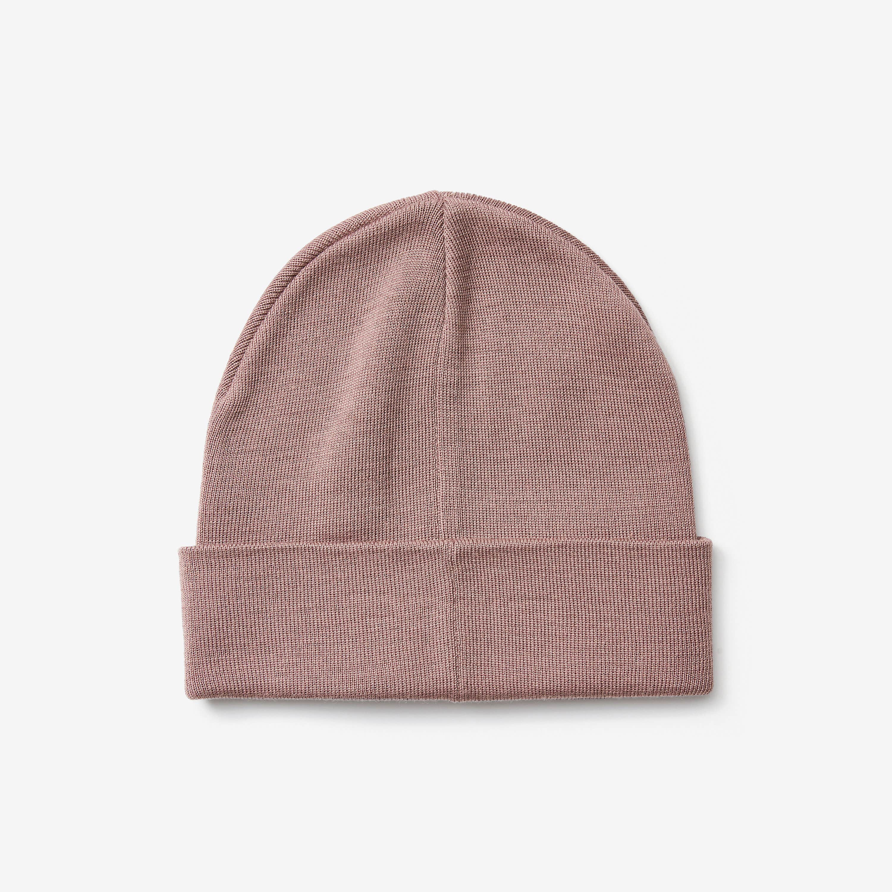 Merino 3D Logo Beanie Dusty Mauve