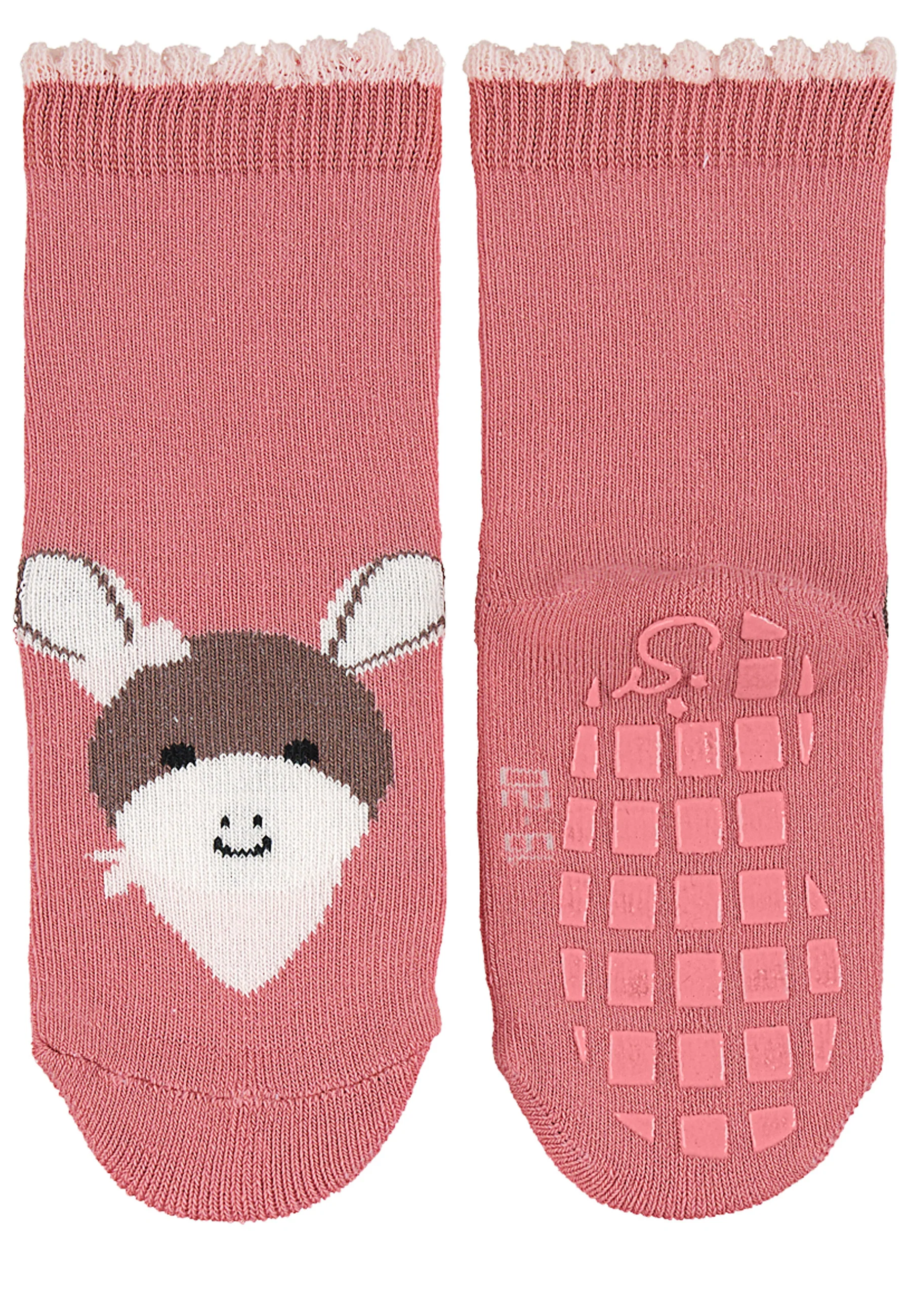 GOTS ABS-Socken 2er-Pack Esel Emmi Girl rosa