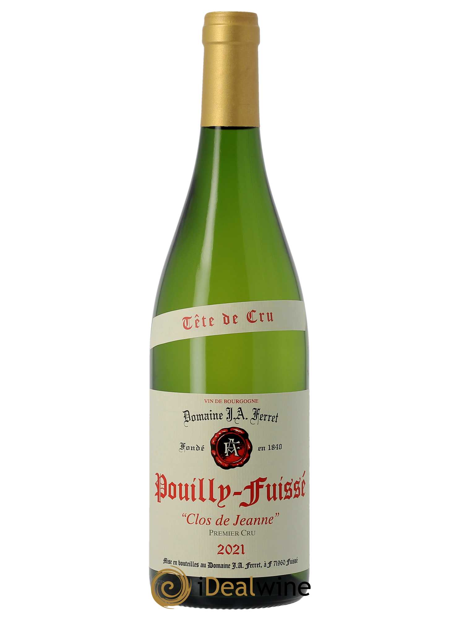 Pouilly-Fuissé Tête de Cru Les Perrières Le Clos des Jeanne J.A. Ferret (Domaine)  2021 - Lot de 1 Bouteille