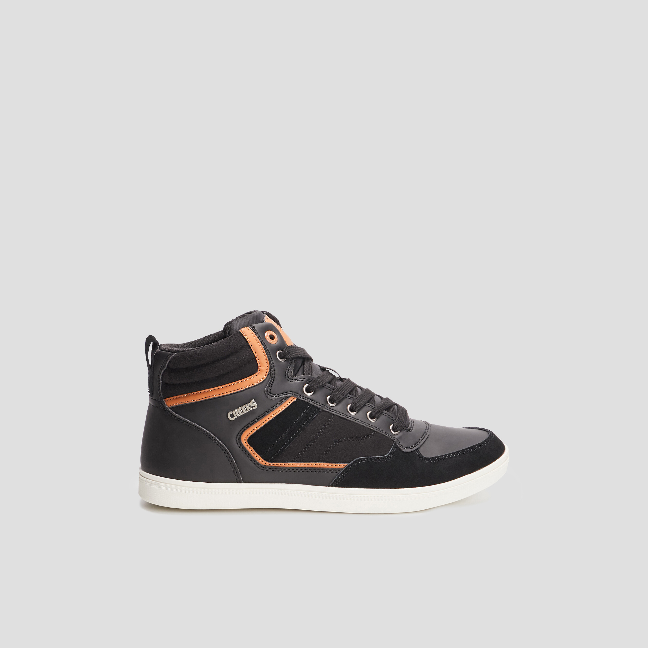 Baskets montantes Creeks noir homme | La Halle