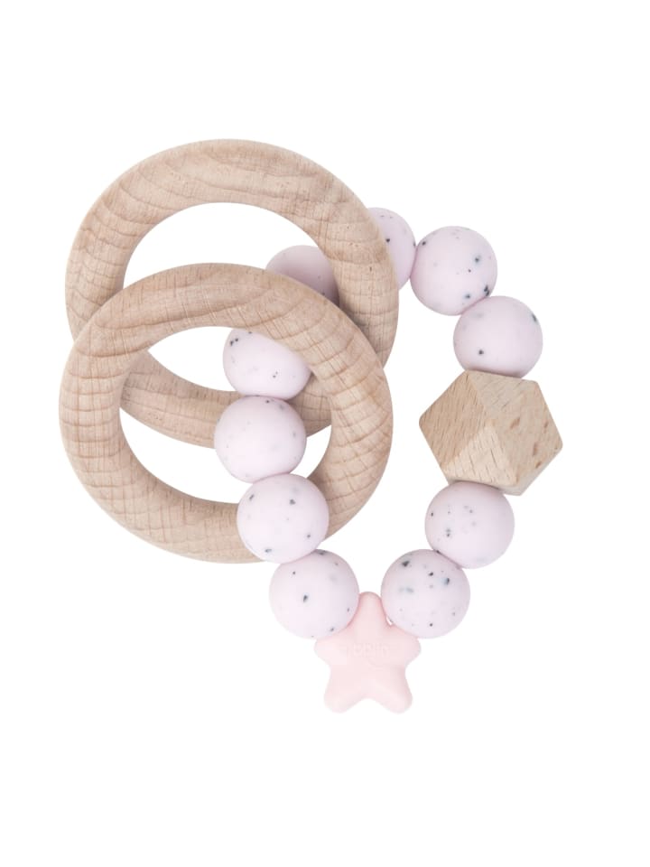 Nibbling Beiß- und Rasselring STELLAR Greifling Marmor Pink günstig kaufen onesize
