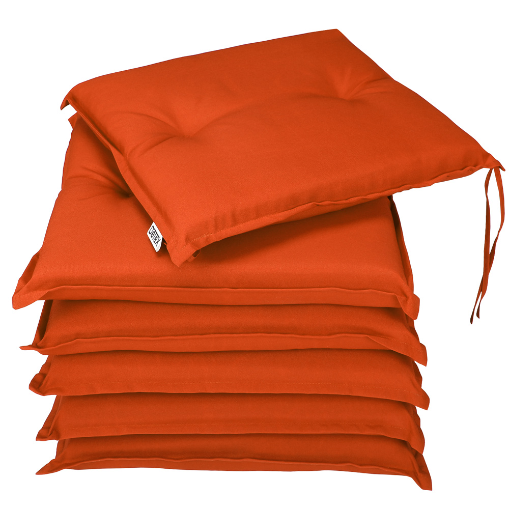 Detex Sitzkissen 6er-Set Boston Orange 43x39x5cm