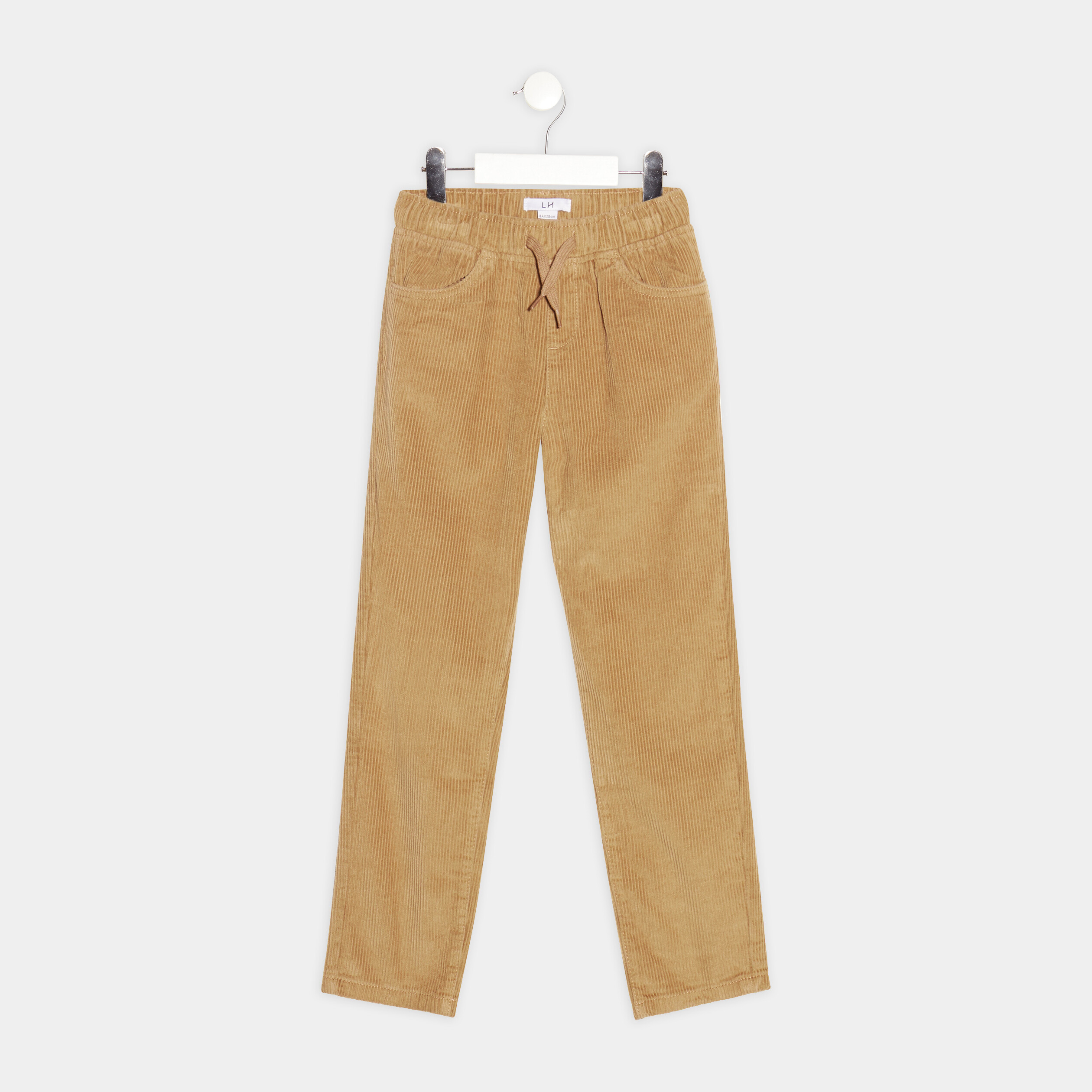 Pantalon droit velours sable garçon | La Halle