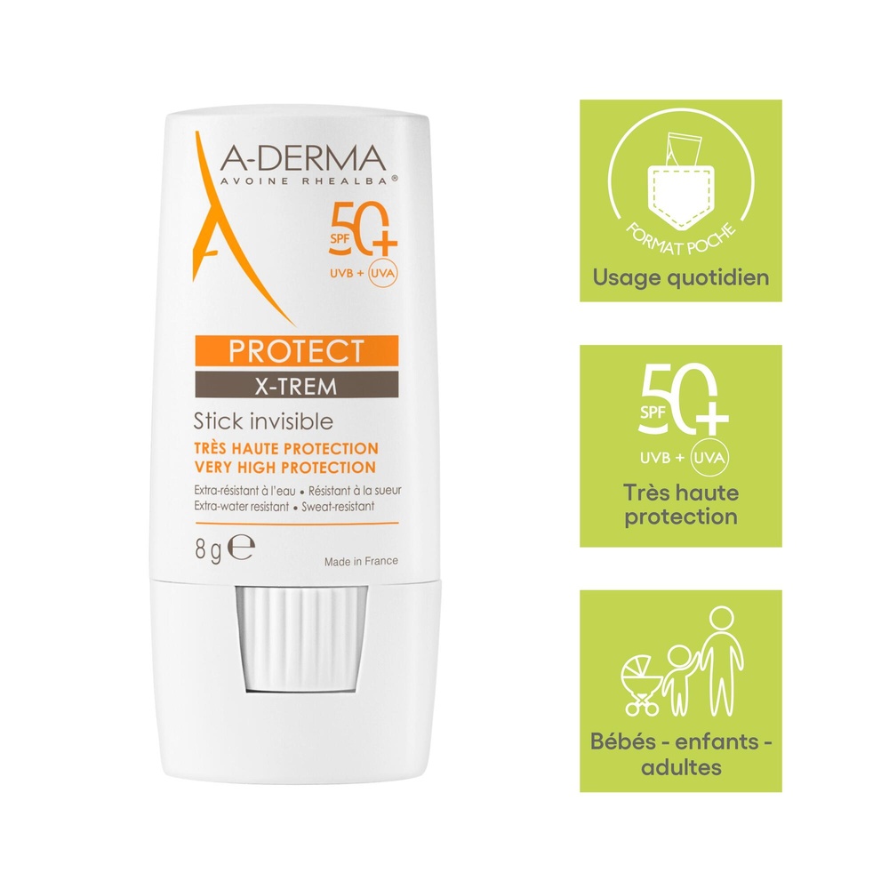 A-Derma PROTECT X-TREM - Stick invisible SPF 50+ Stick solaire
