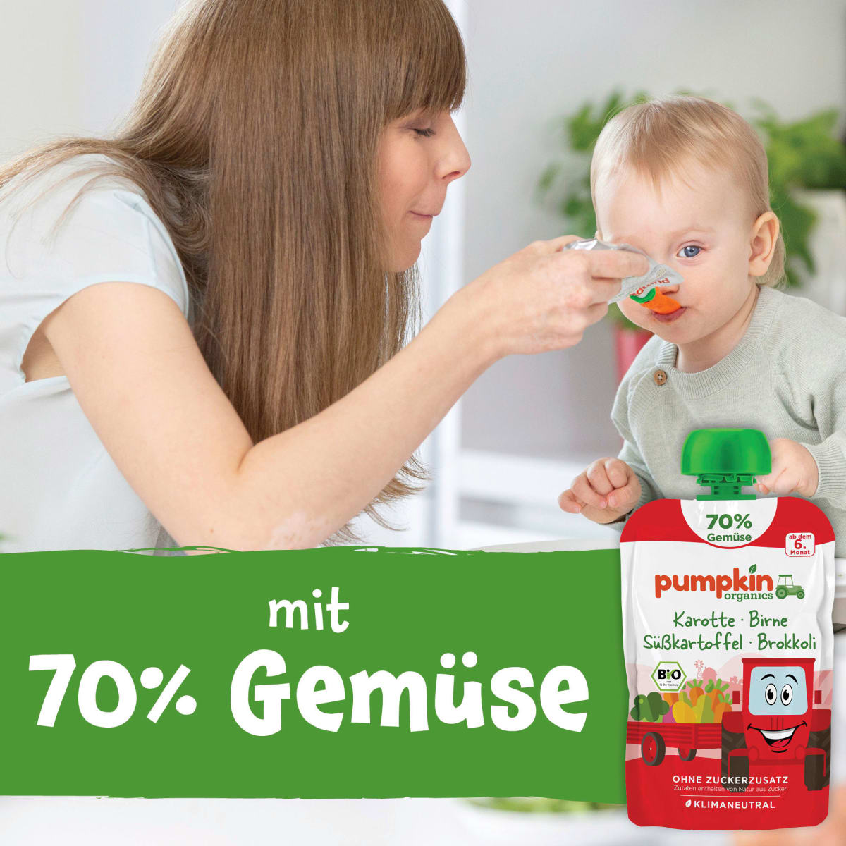 Quetschie Karotte, Birne, Süßkartoffel & Brokkoli, ab 6 Monaten, 100 g
