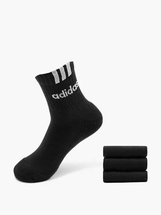 adidas 3 Streifen Linear 3er Pack Crew Socken