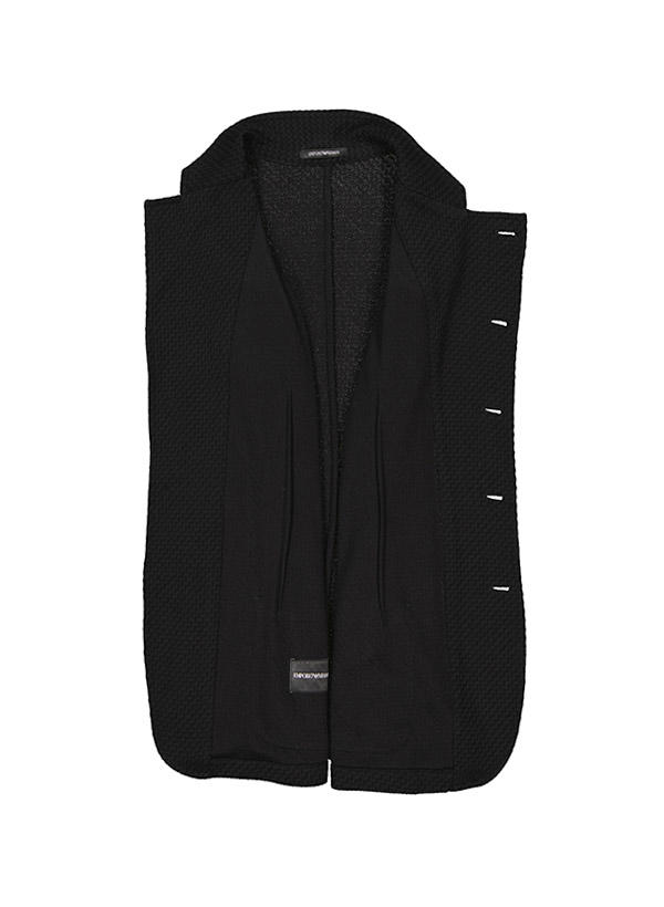 EMPORIO ARMANI, Strick-Sakko, Baumwolle-Viskose ungefüttert, schwarz