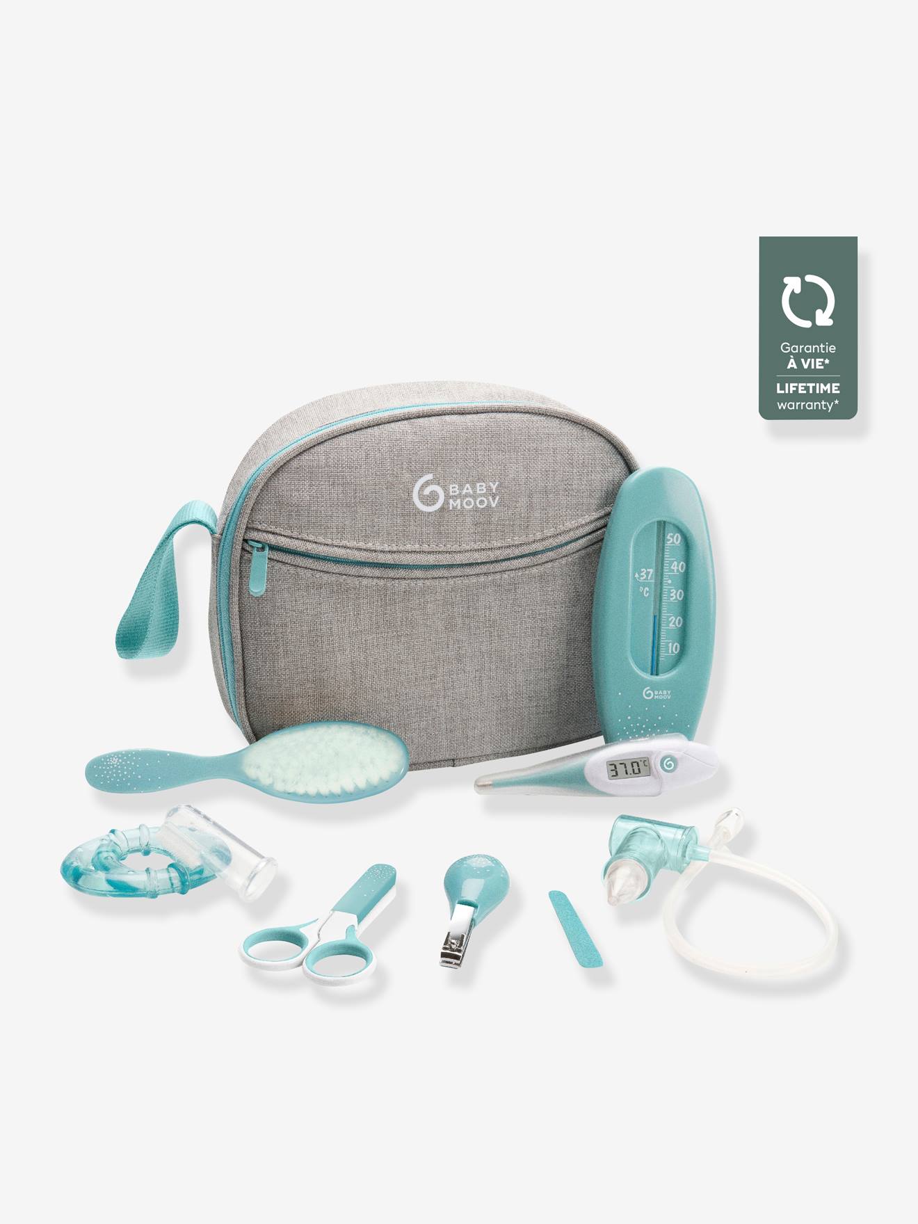 Trousse de Soin Compacte Grise 9 Accessoires Inclus BABYMOOV gris/pêche