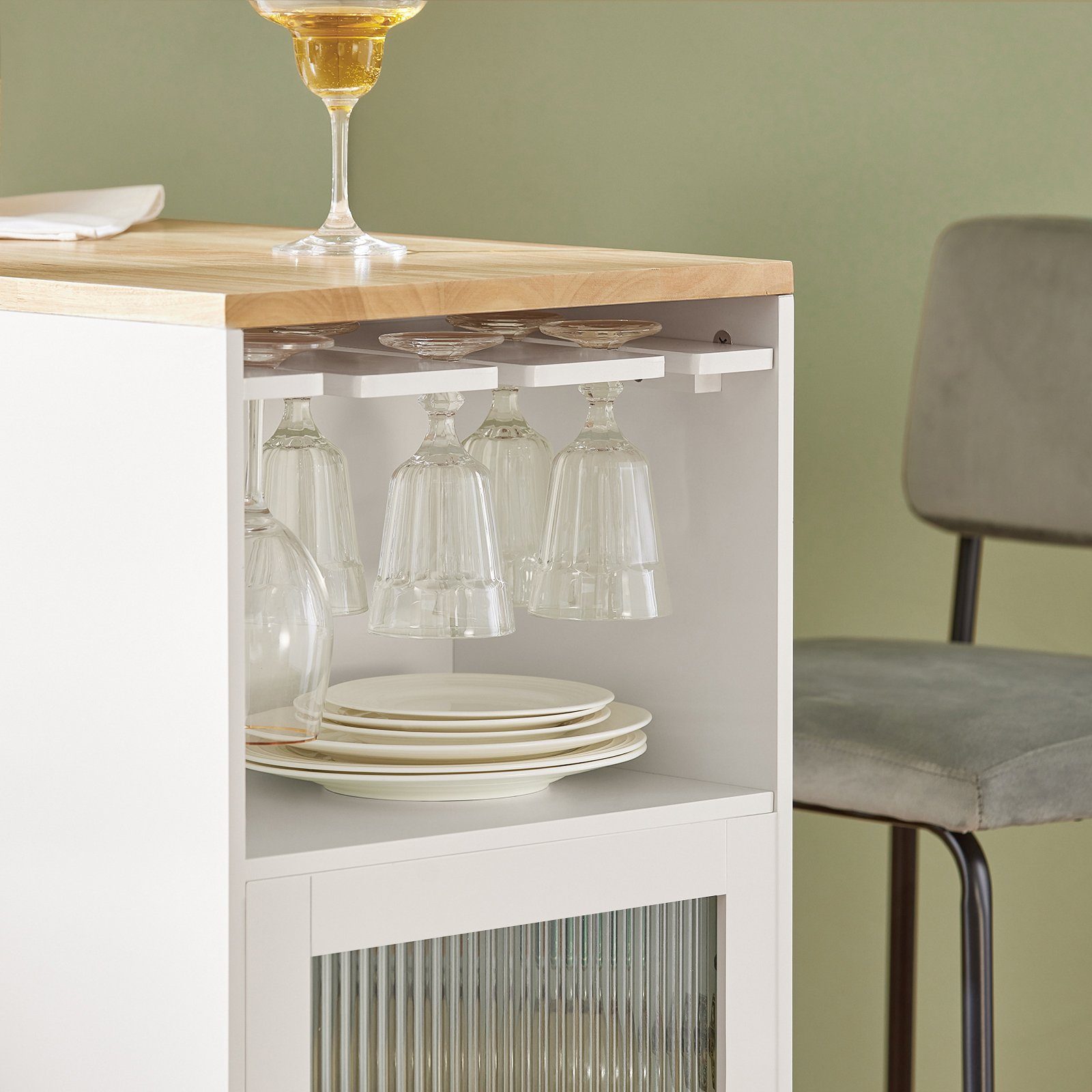 SoBuy Bartisch FWT99, Esstisch Balkontisch Küchentisch Bistrotisch Stehtisch Bartresen