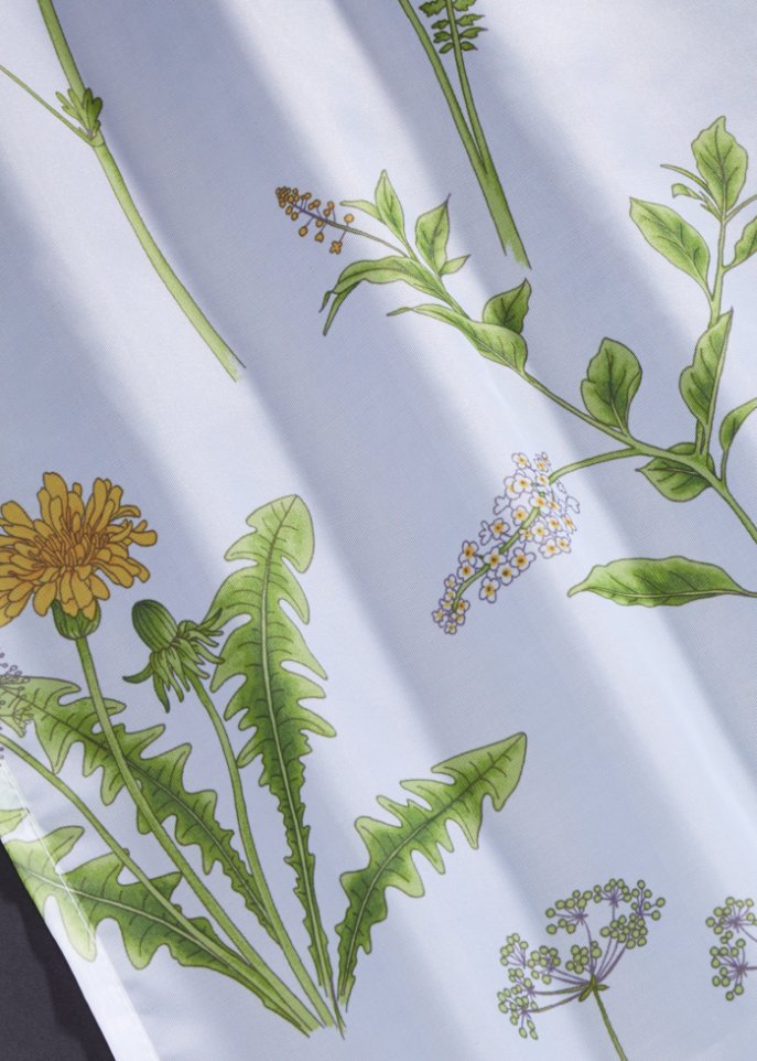 Gardine mit floralem Druck (1er Pack)