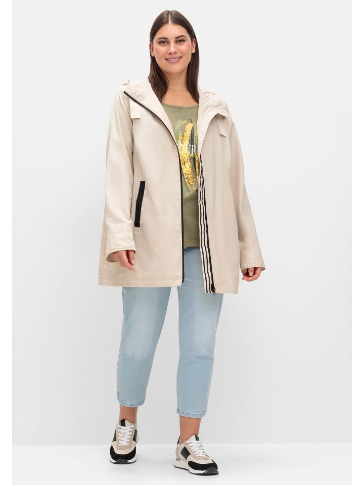 sheego Kapuzenjacke in sand günstig kaufen