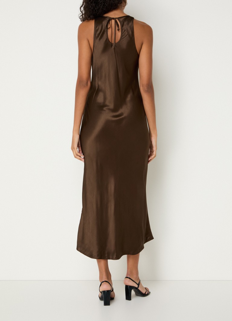 Rails Solene satin midi halter dress
