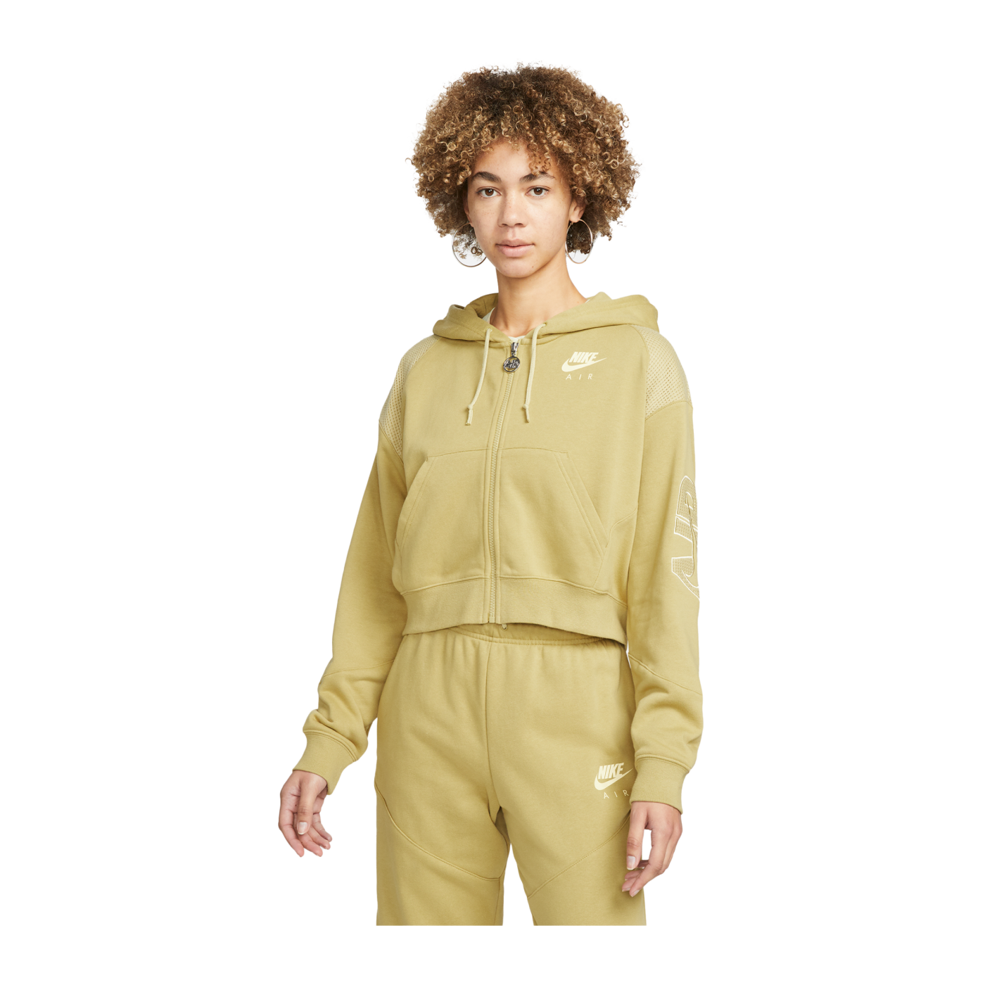 Nike Air Oversized Kapuzenjacke Damen Gelb F769
