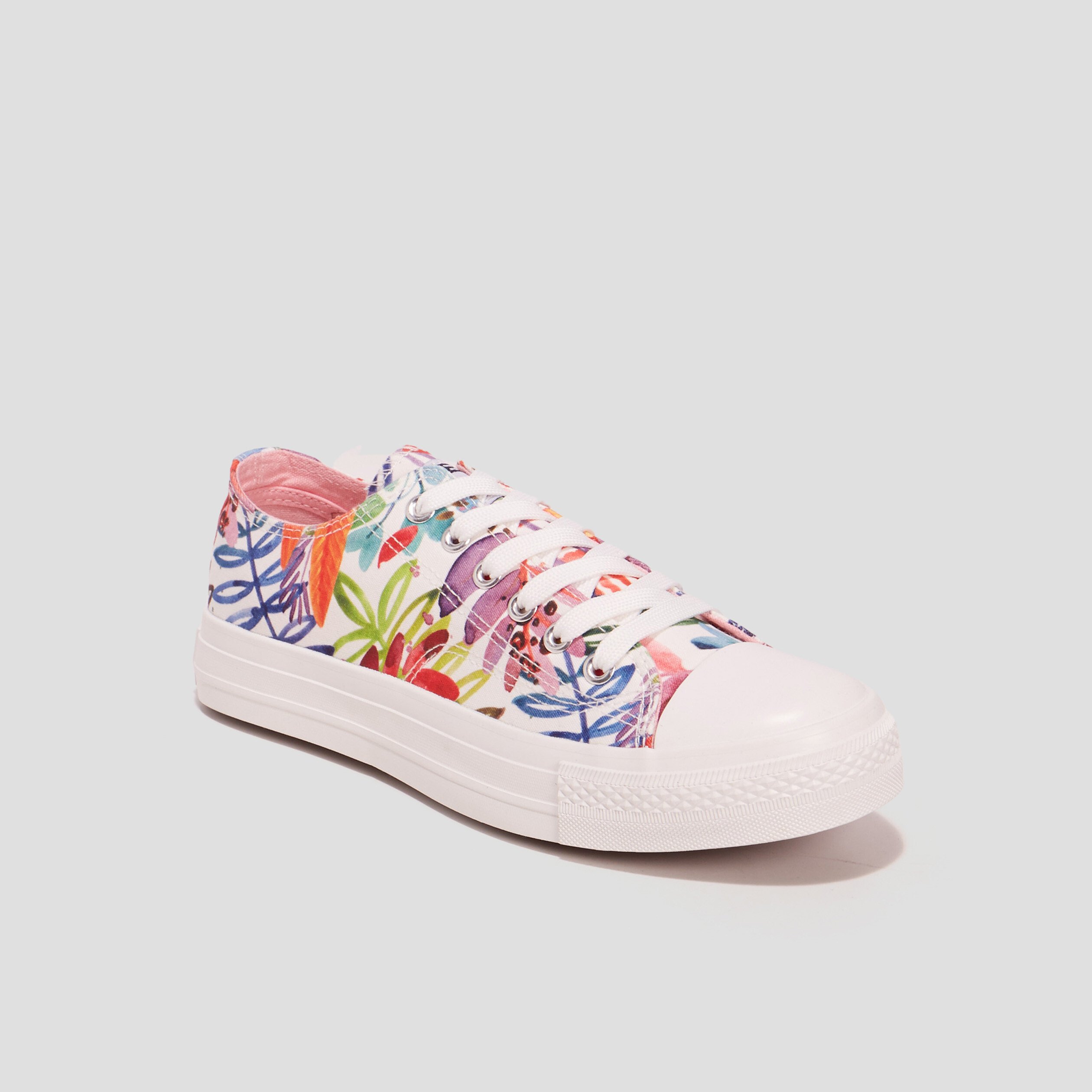 Tennis en toile à lacets Creeks multicolore femme | La Halle