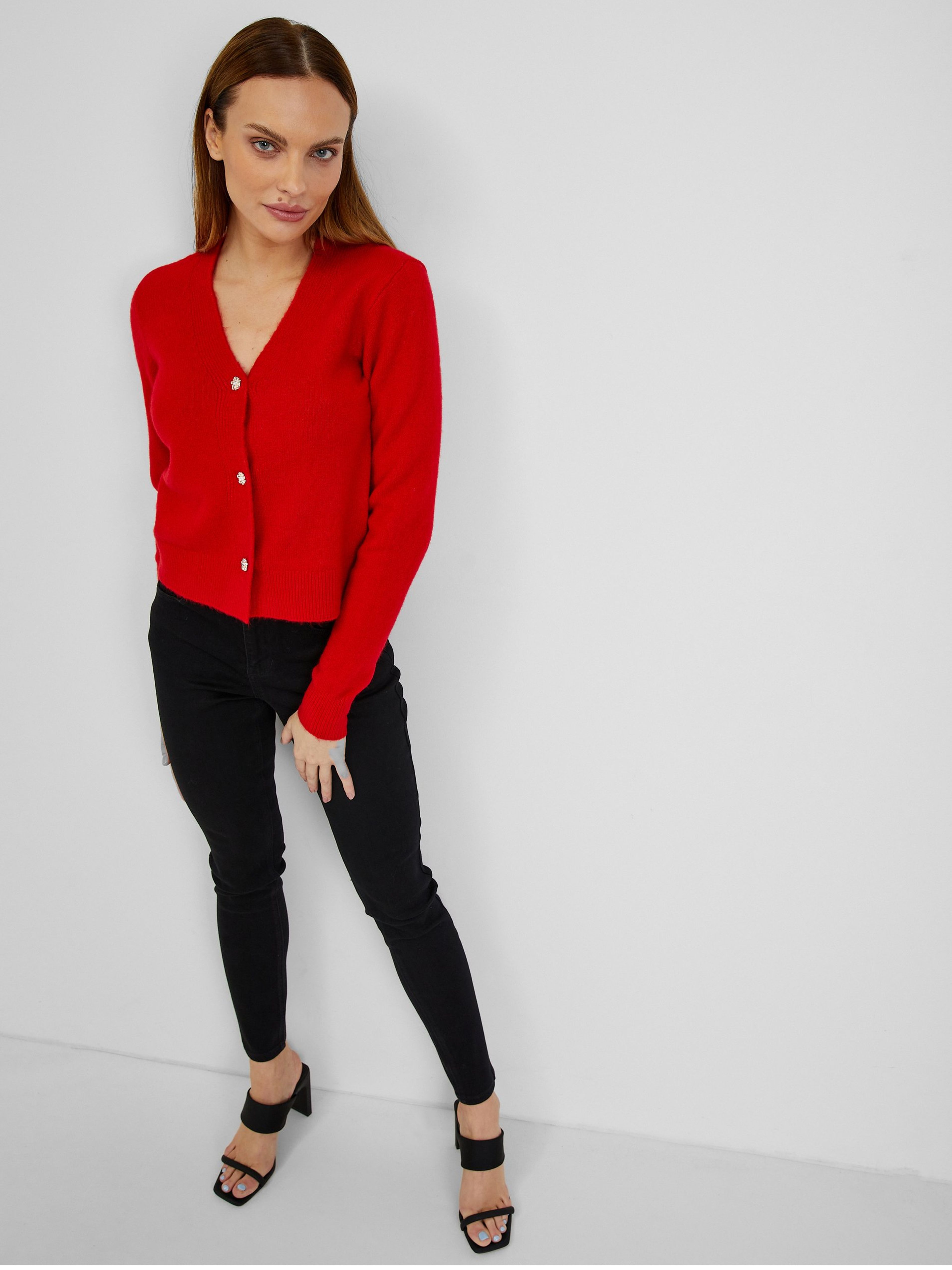 Roter Damen Cardigan mit Wolle ORSAY