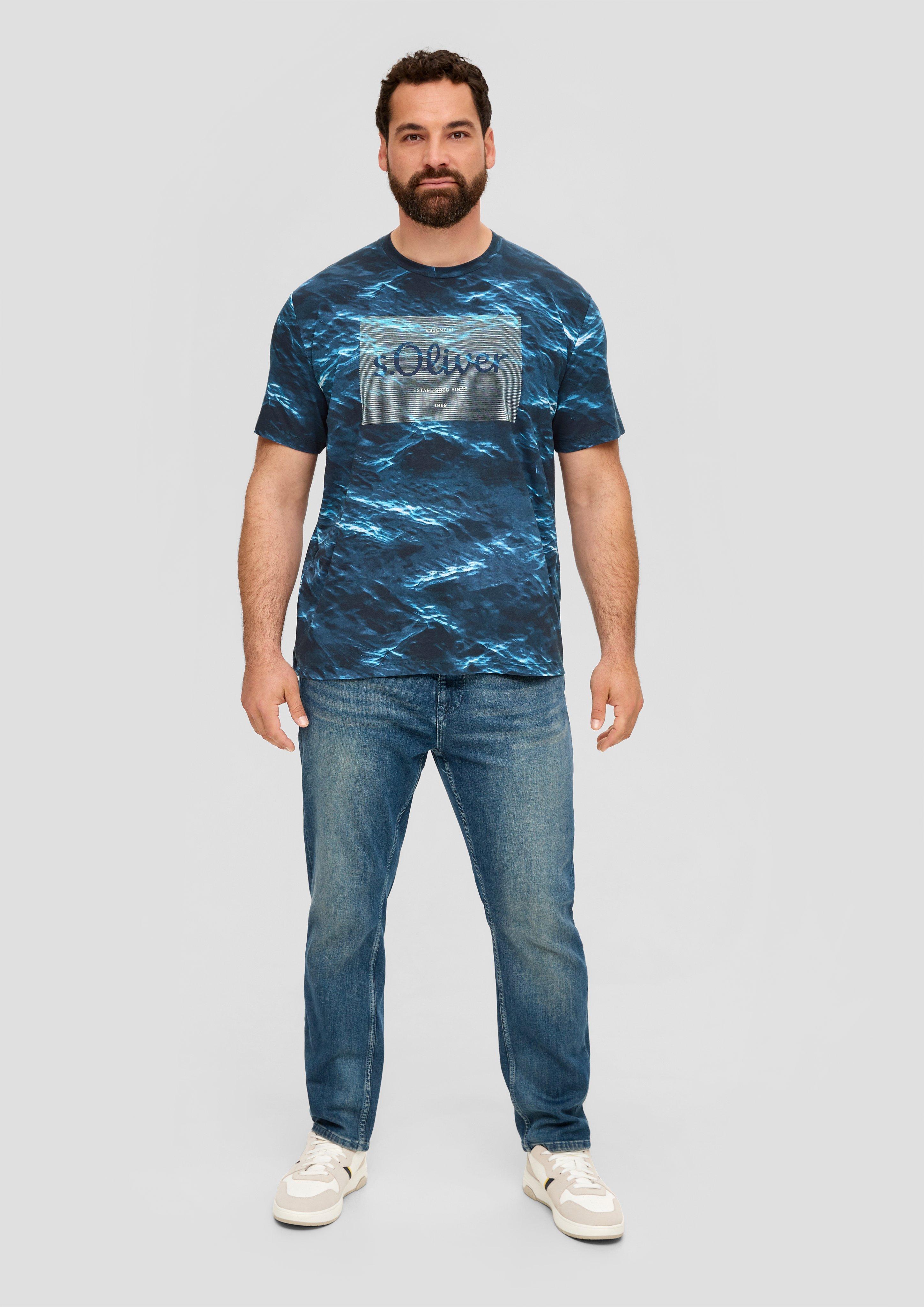 Print-Shirt aus Baumwollstretch  2139649-69F1