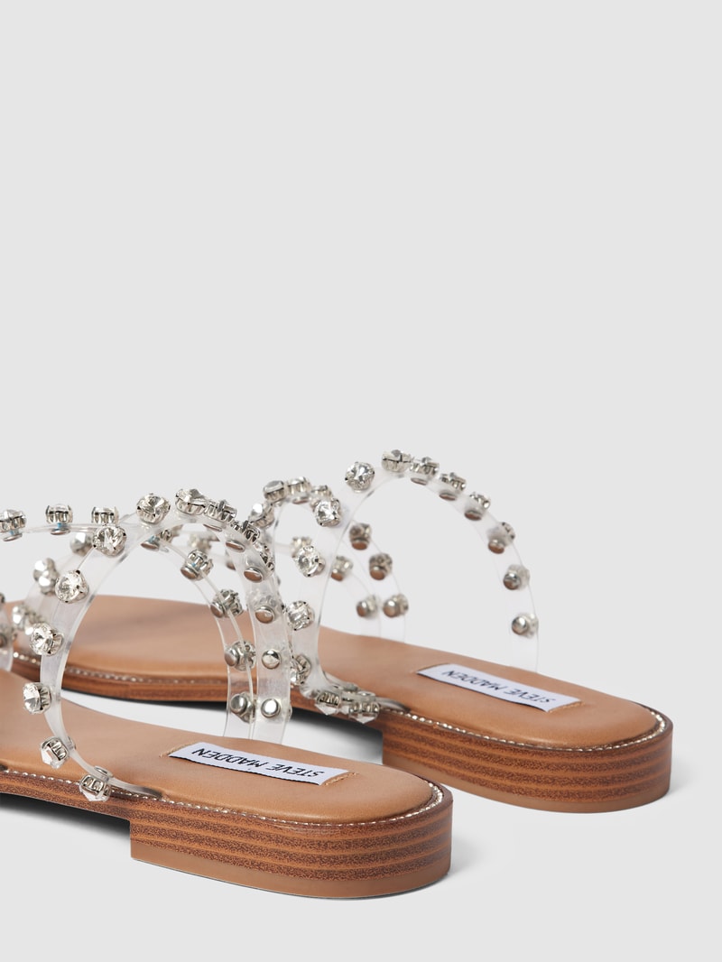 Sandalen mit Ziersteinbesatz Modell 'SKYLER' in sand