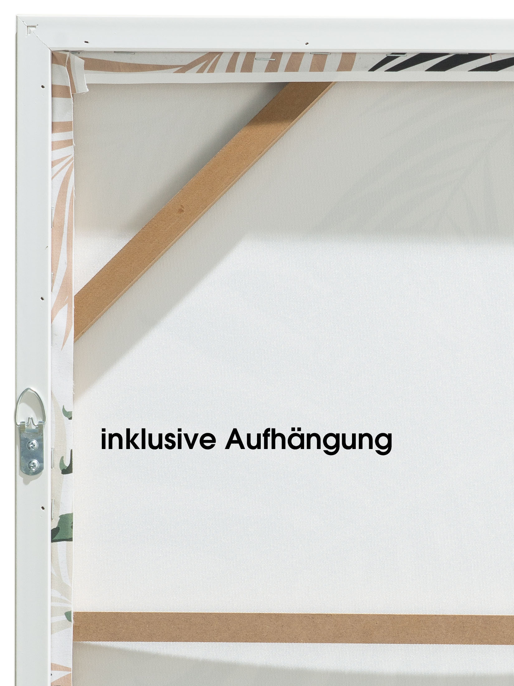 Jungle Leaves Leinwand-Druck-handbemalt, Multicolor
