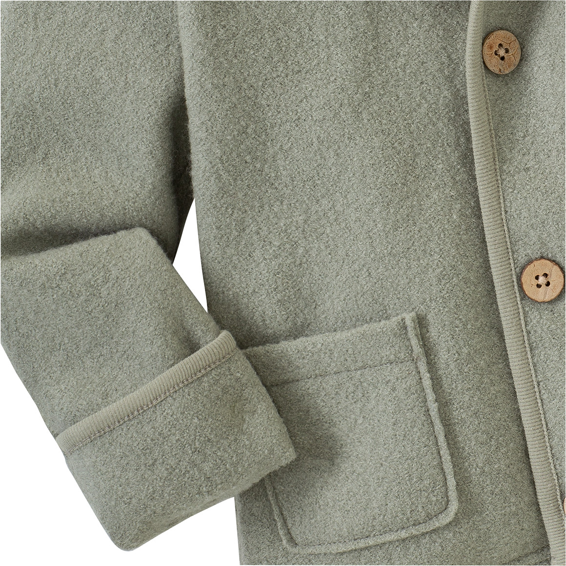 Baby Wollwalk-Jacke mit Umschlagbündchen