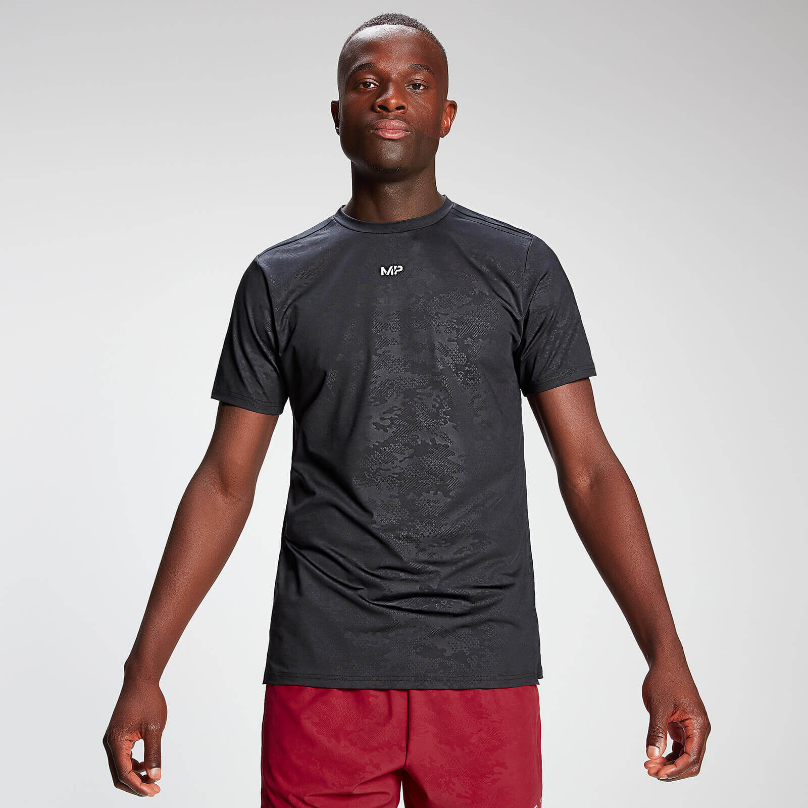 T-shirt à manches courtes MP Engage pour hommes – Noir
