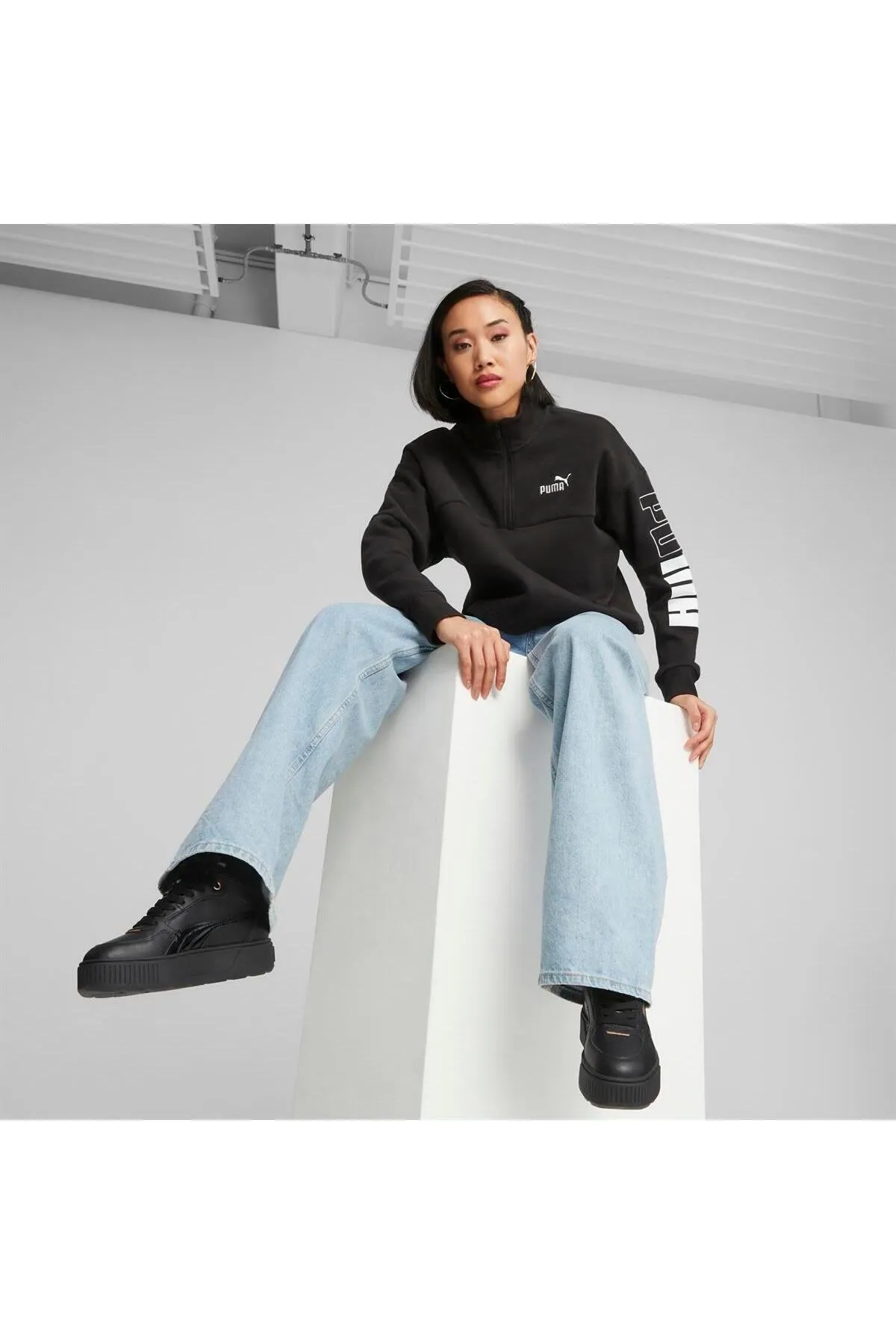 Puma  Sport-Sweatshirt - Schwarz - Regular Fit