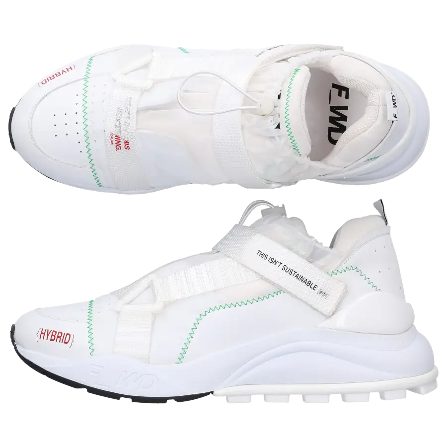 F_WD - Sneaker high Amber Eco Nappaleder Logo weiß - weiß