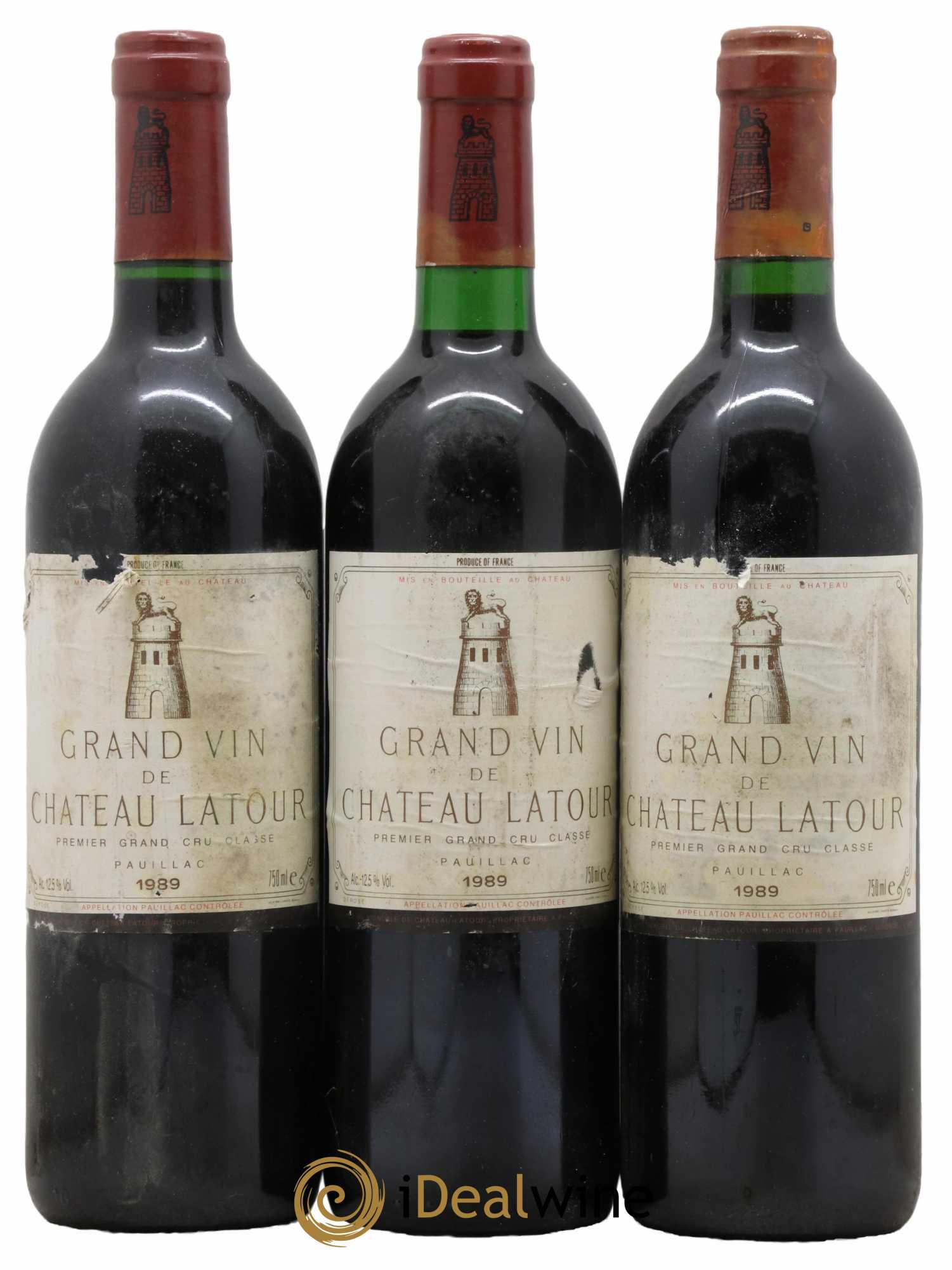 Château Latour 1er Grand Cru Classé  1989 - Lot de 3 Bouteilles