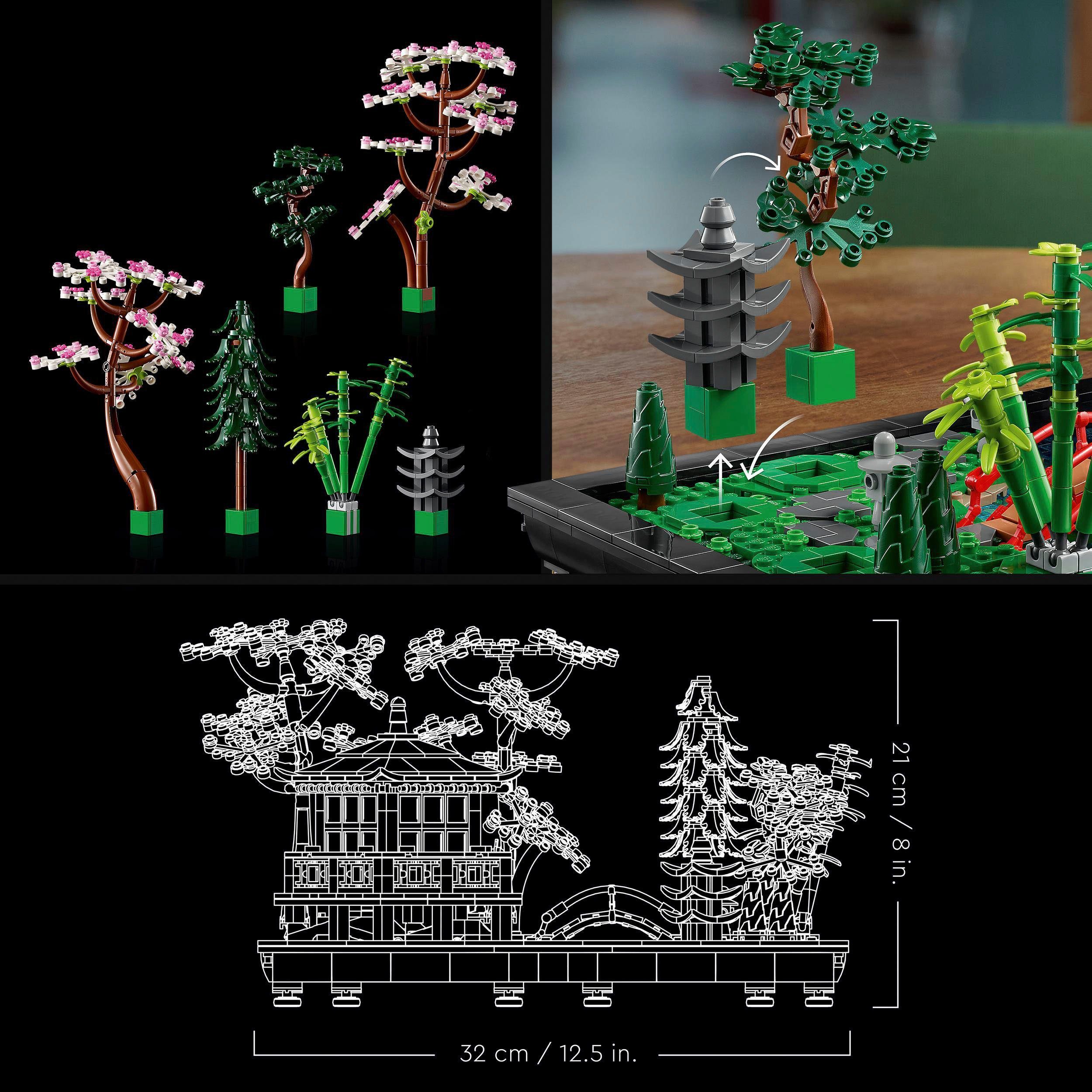 LEGO® Konstruktionsspielsteine Garten der Stille (10315), LEGO® Icons, (1363 St), Made in Europe