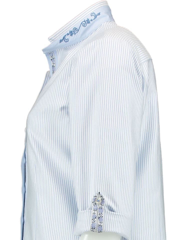 OS-Trachten Trachtenbluse Ladora in mittelblau günstig kaufen