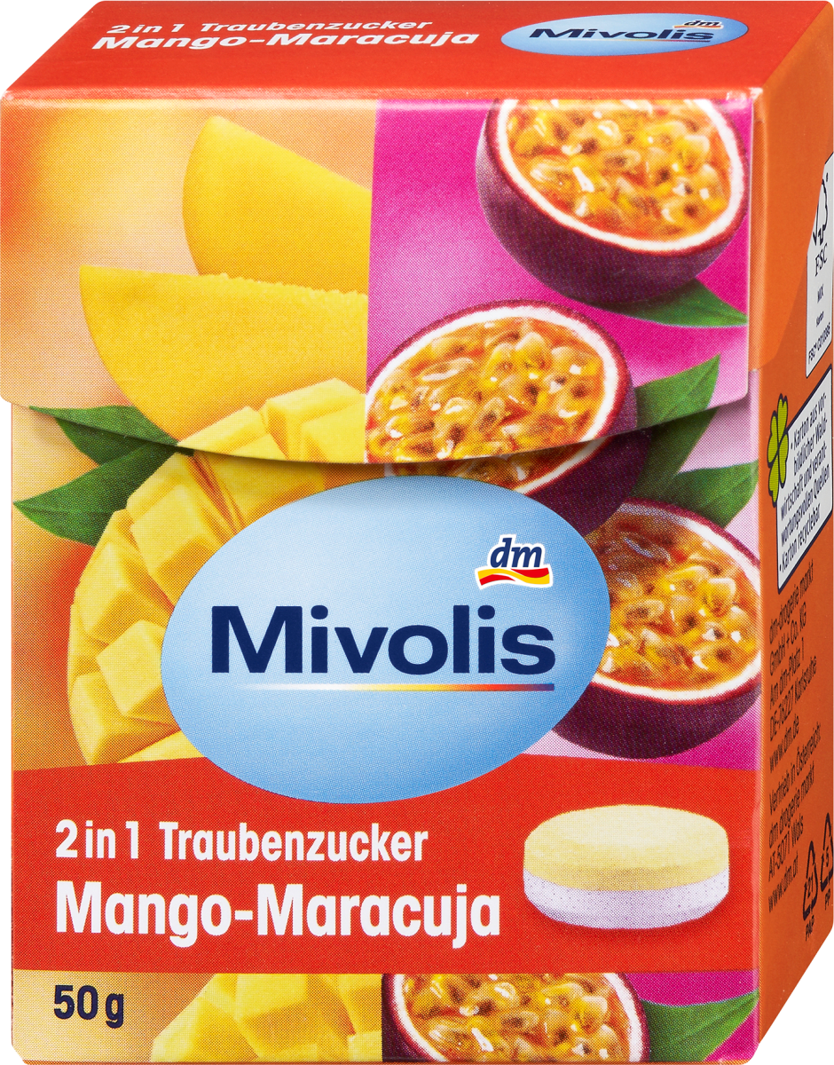 Traubenzucker 2in1, Mango-Maracuja, 50 g