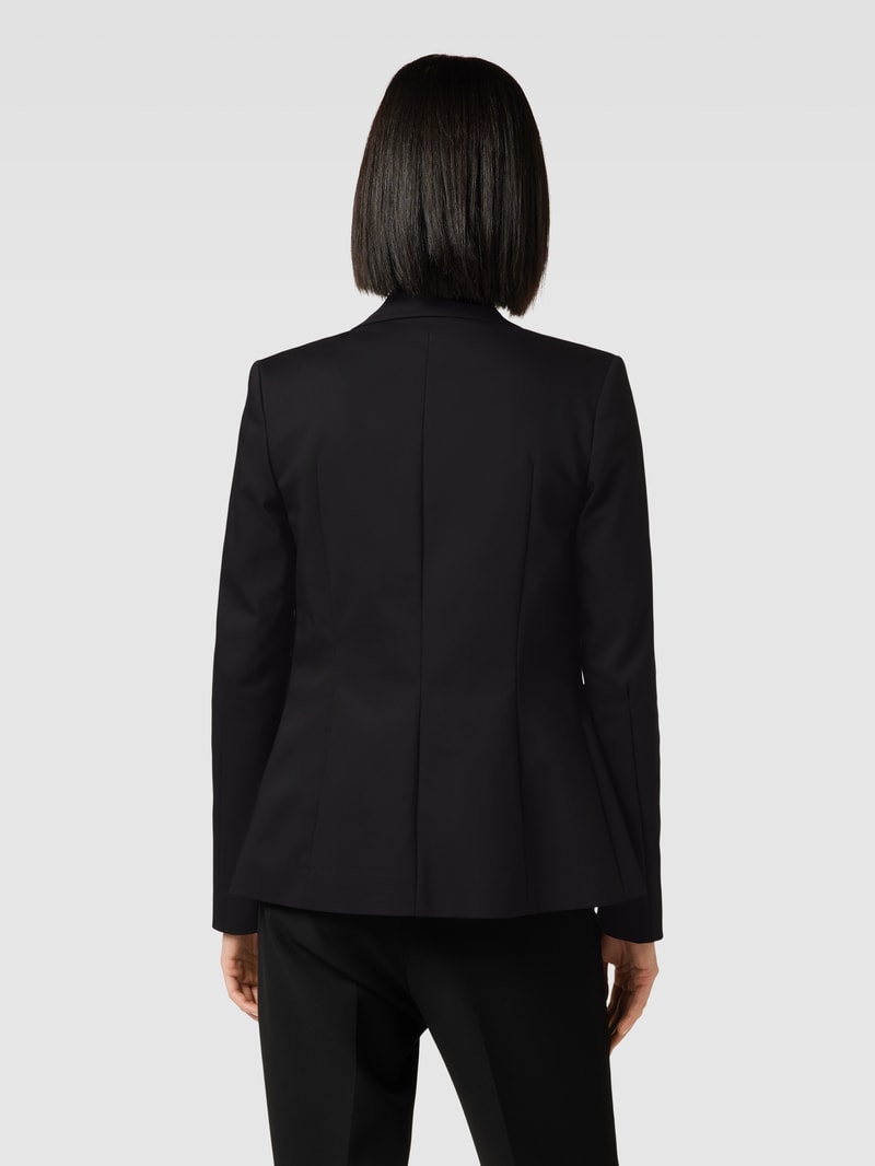 Blazer mit Knopfverschluss und Eingrifftaschen Modell 'TECHNO' in schwarz