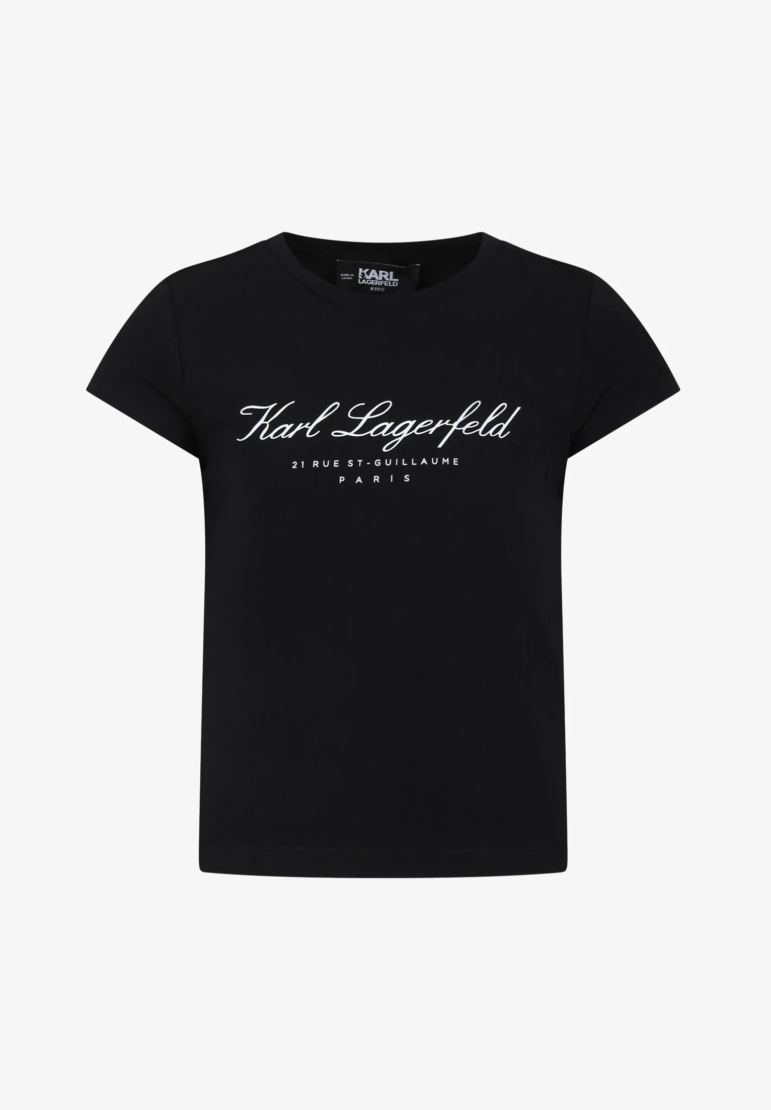 Camiseta infantil con estampado de KARL LAGERFELD
