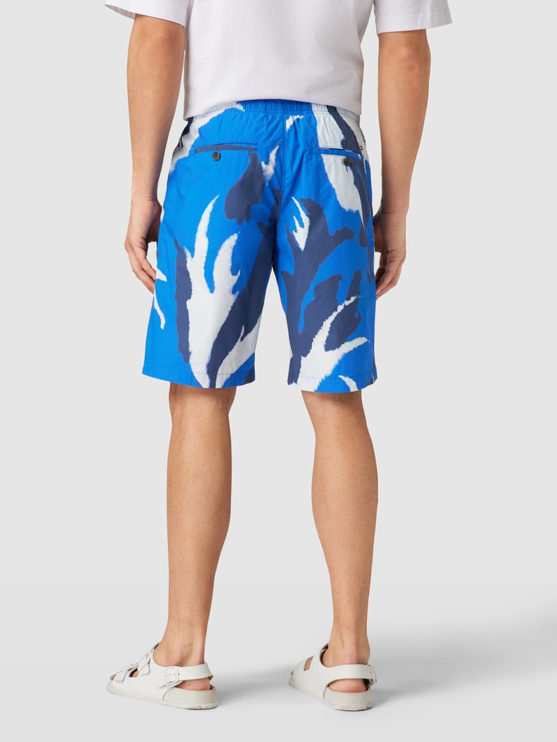 Bermudas mit Allover-Muster in royalblau