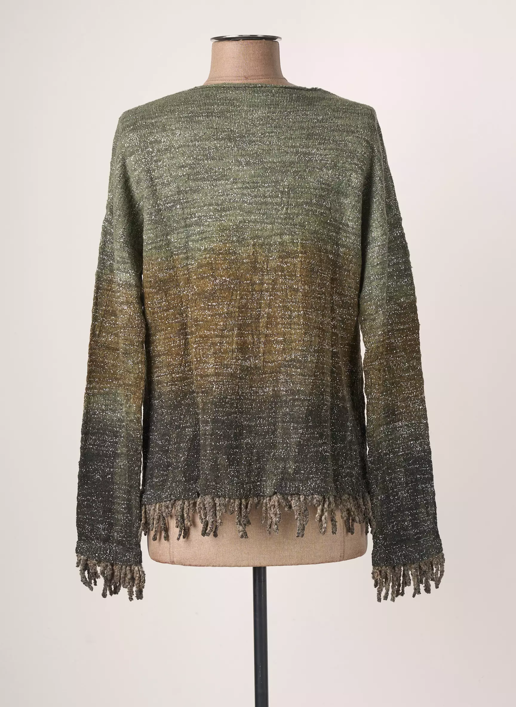 Blanc Boheme Pulls Femme couleur vert
