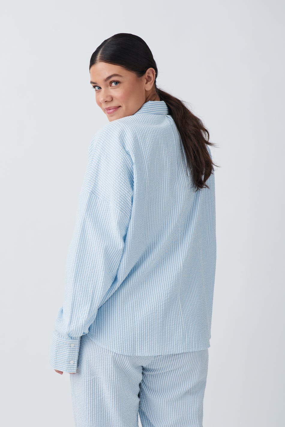 Seersucker pyjamas shirt