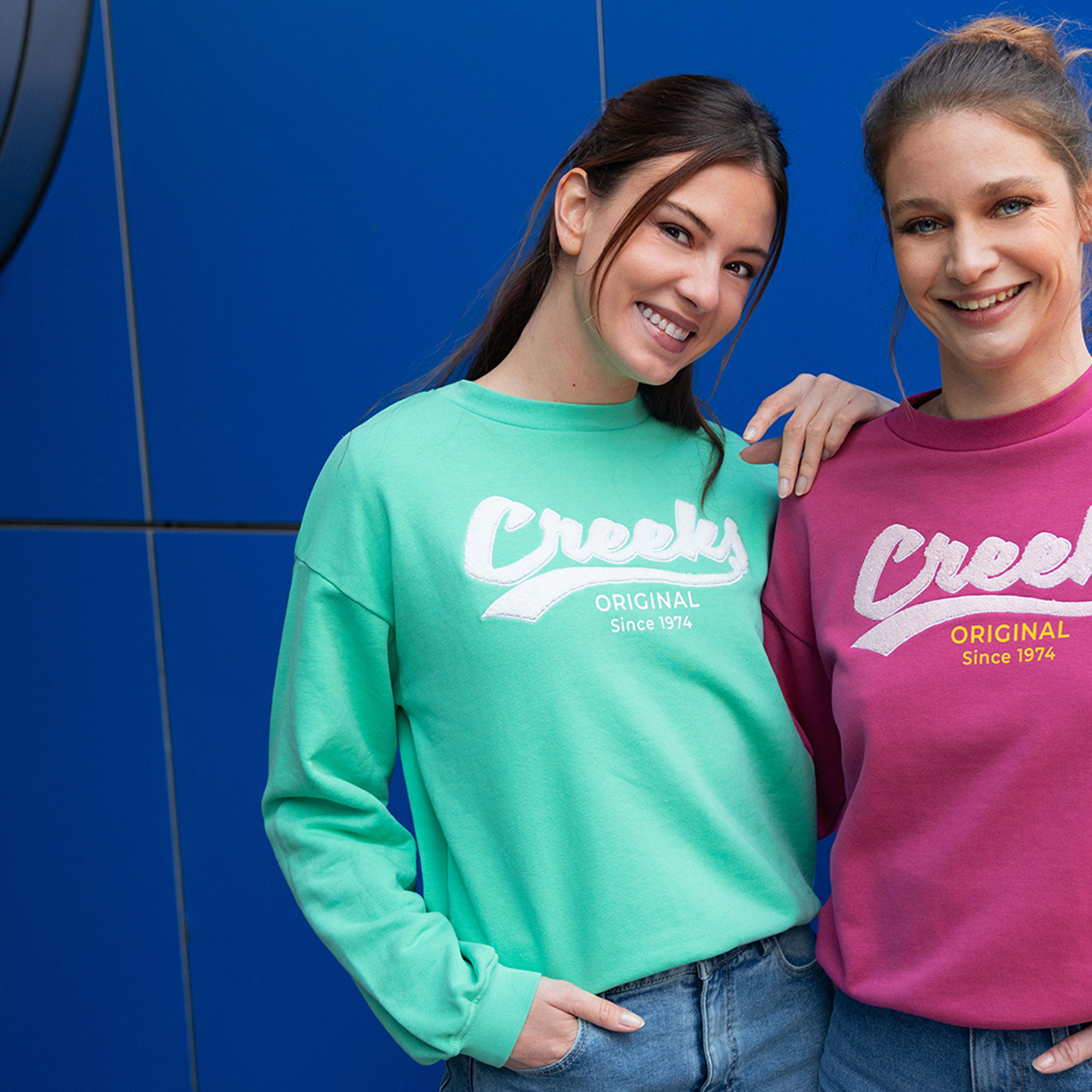 Sweat col rond Creeks vert femme | La Halle