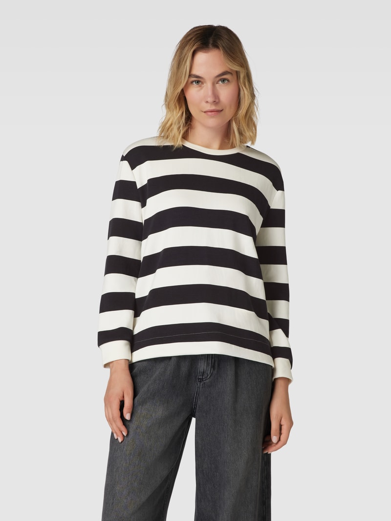 Pullover mit Streifenmuster in schwarz