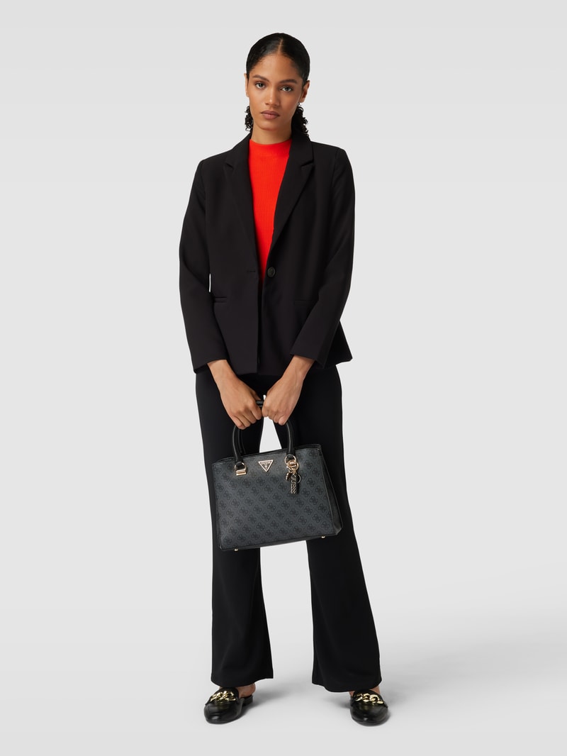 Satchel Bag mit Allover-Logo Modell 'NOELLE' in anthrazit