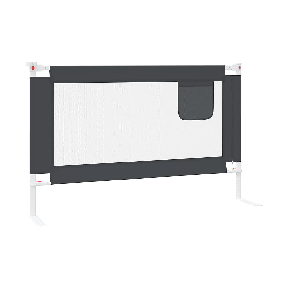 Kleinkind-Bettschutzgitter Dunkelgrau 120x25 cm Stoff