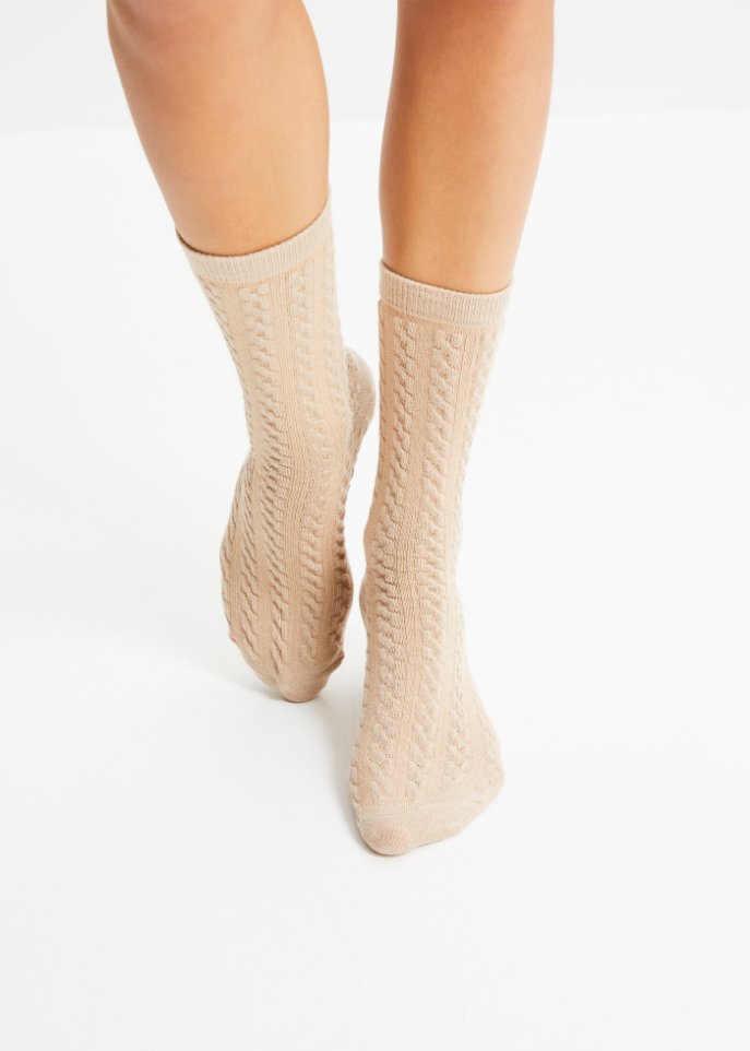 Socken (5er Pack)mit Bio Baumwolle und Zopfmuster