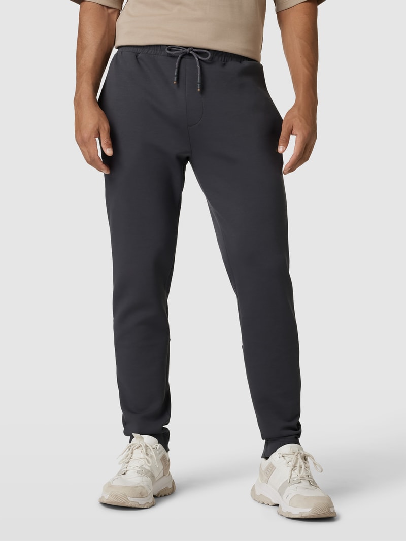 Sweatpants mit Label-Print Modell 'Hadim' in graphit